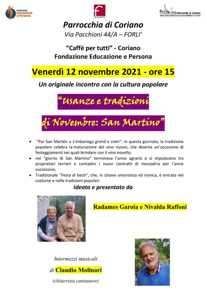 usanze e tradizioni di novembre - San Martino al caffè per tutti